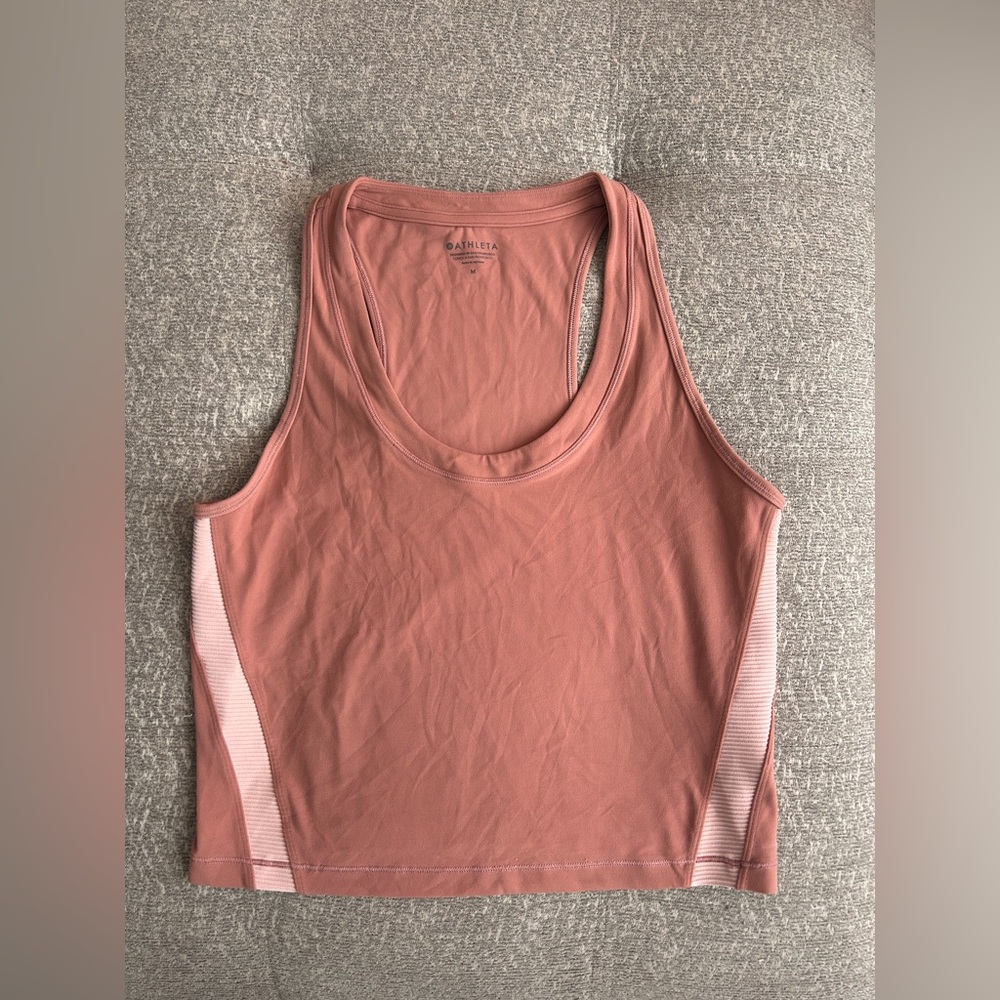 Athleta Mauve and Light Pink Activewear Top